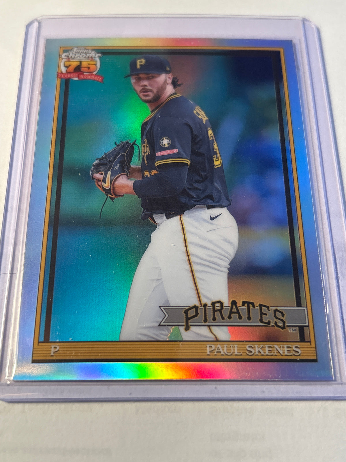 2026 Topps Chrome Paul Skenes 1991 Topps Design Refractor 75th Anniversary Pittsburgh Pirates