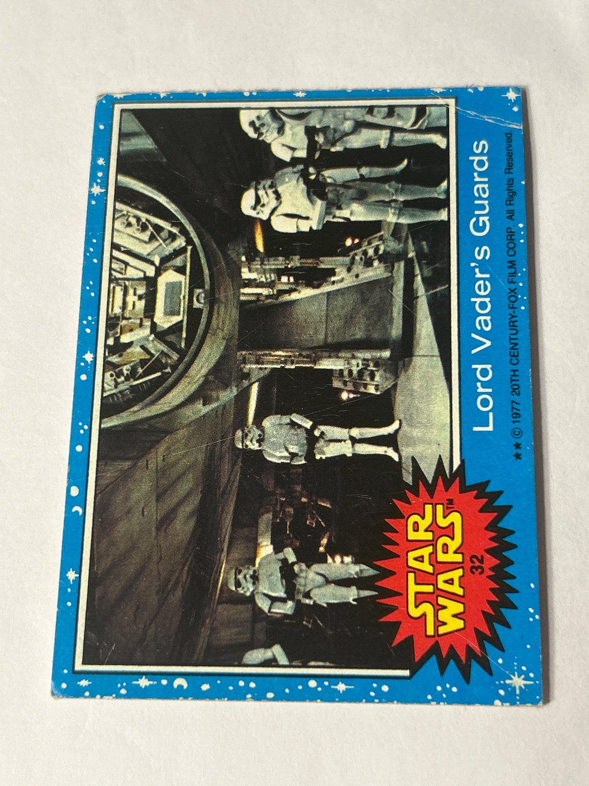 1977 Topps Star Wars Series 1 Blue #32 Lord Vader's Guards (Story Summary Back)