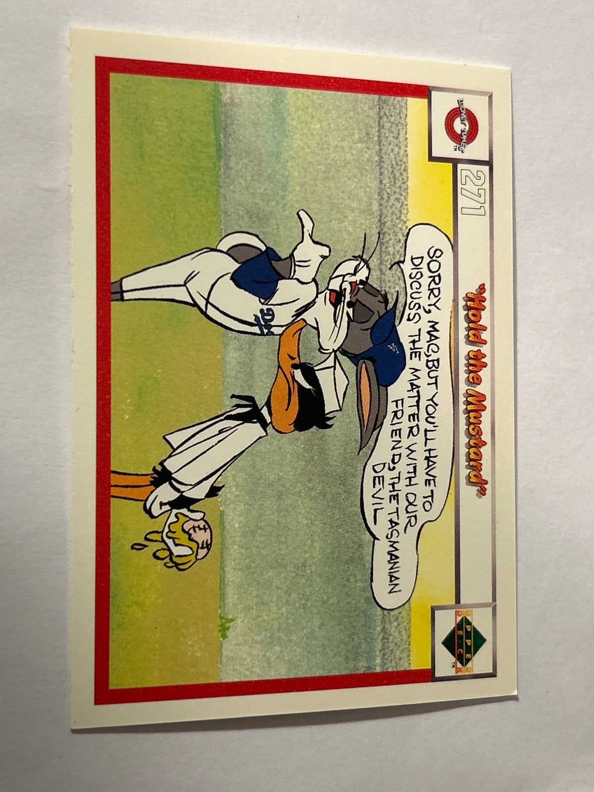 1990 Upper Deck Comic Ball #271 / 286 Hold the Mustard / Trick Baseballs