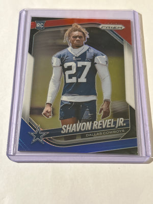 2025 Panini Prizm - Rookies Shavon Revel Jr. #380 Red White & Blue Prizm (RC)
