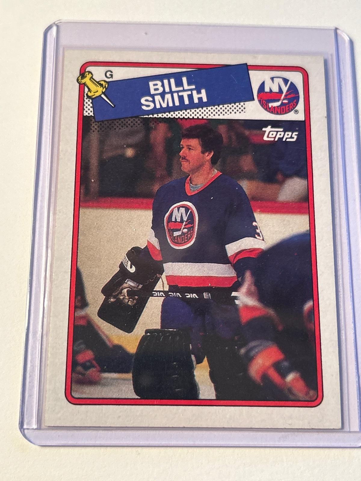 1988-89 Topps Billy Smith New York Islanders Goalie HOF