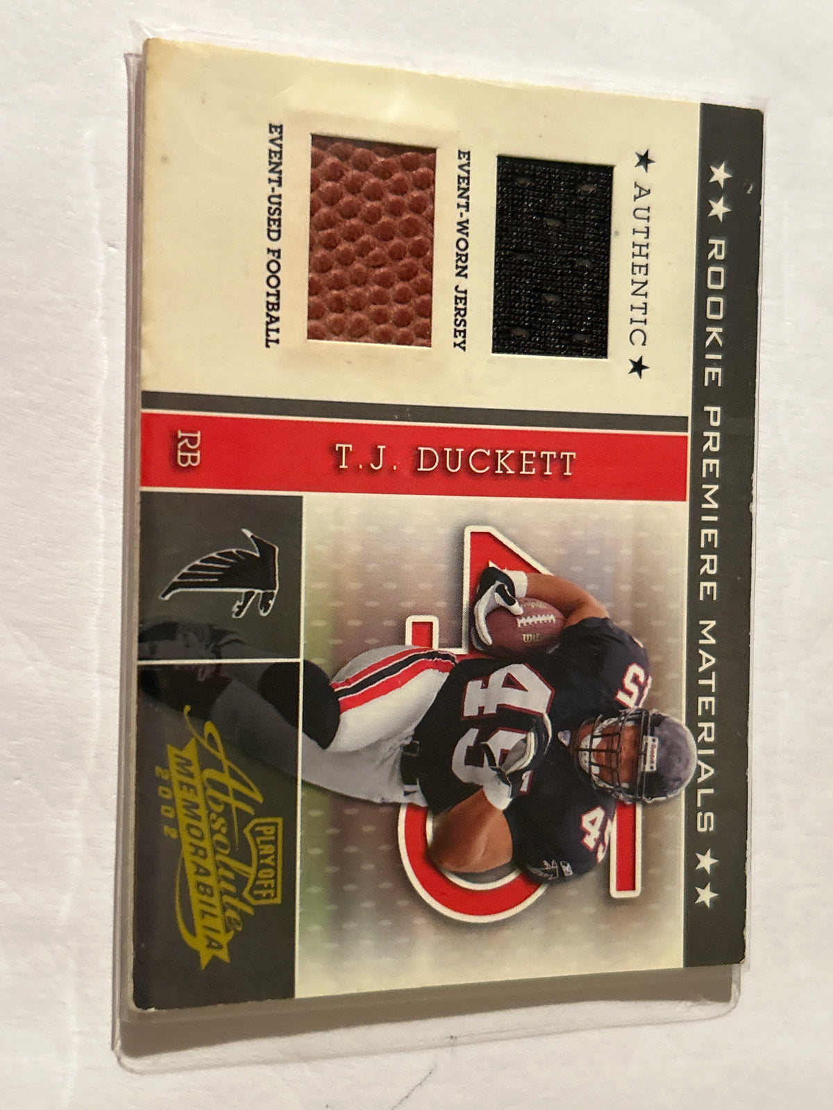 2002 Playoff Absolute Memorabilia - Rookie Premiere Materials T.J. Duckett #209 #227 of 825