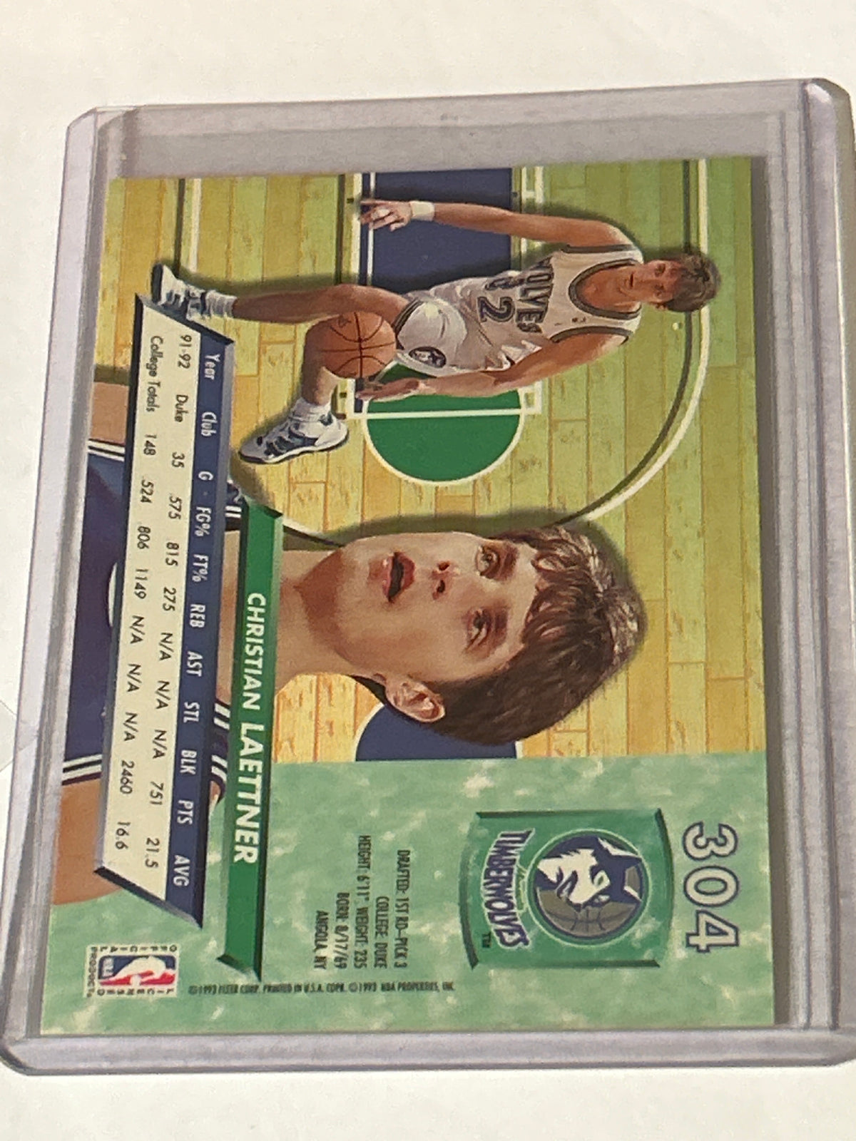 1992-93 Fleer Ultra - Christian Laettner #304 (RC)