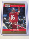 1990 Pro Set #2 Joe Montana ERROR Jim Kelly 3,521 Yards 1989 NFL Player of the Year 49ers HOF