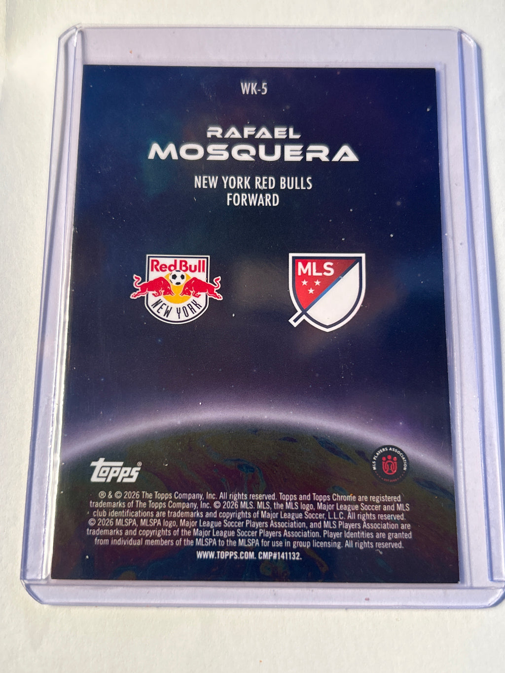2025 Topps Chrome MLS Wonderkids Rafael Mosquera (RC) Rookie New York Red Bulls Insert