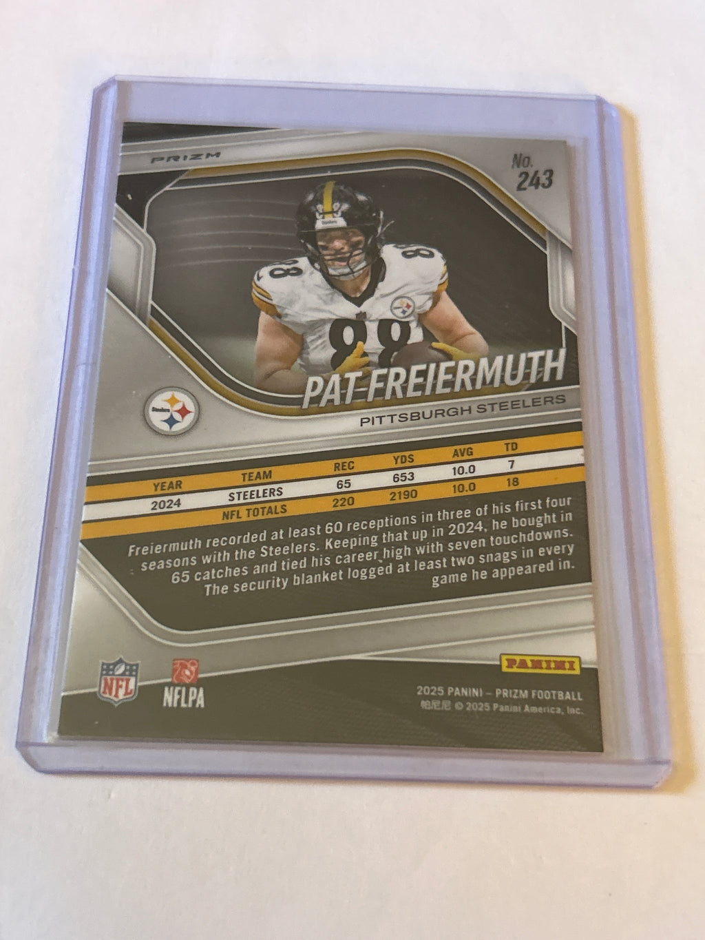 2025 Panini Prizm - Pat Freiermuth #243 White Disco Prizm
