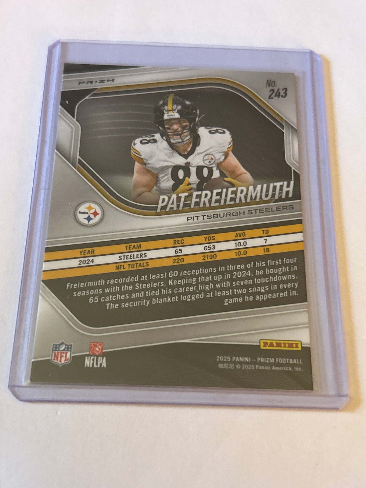 2025 Panini Prizm - Pat Freiermuth #243 White Disco Prizm