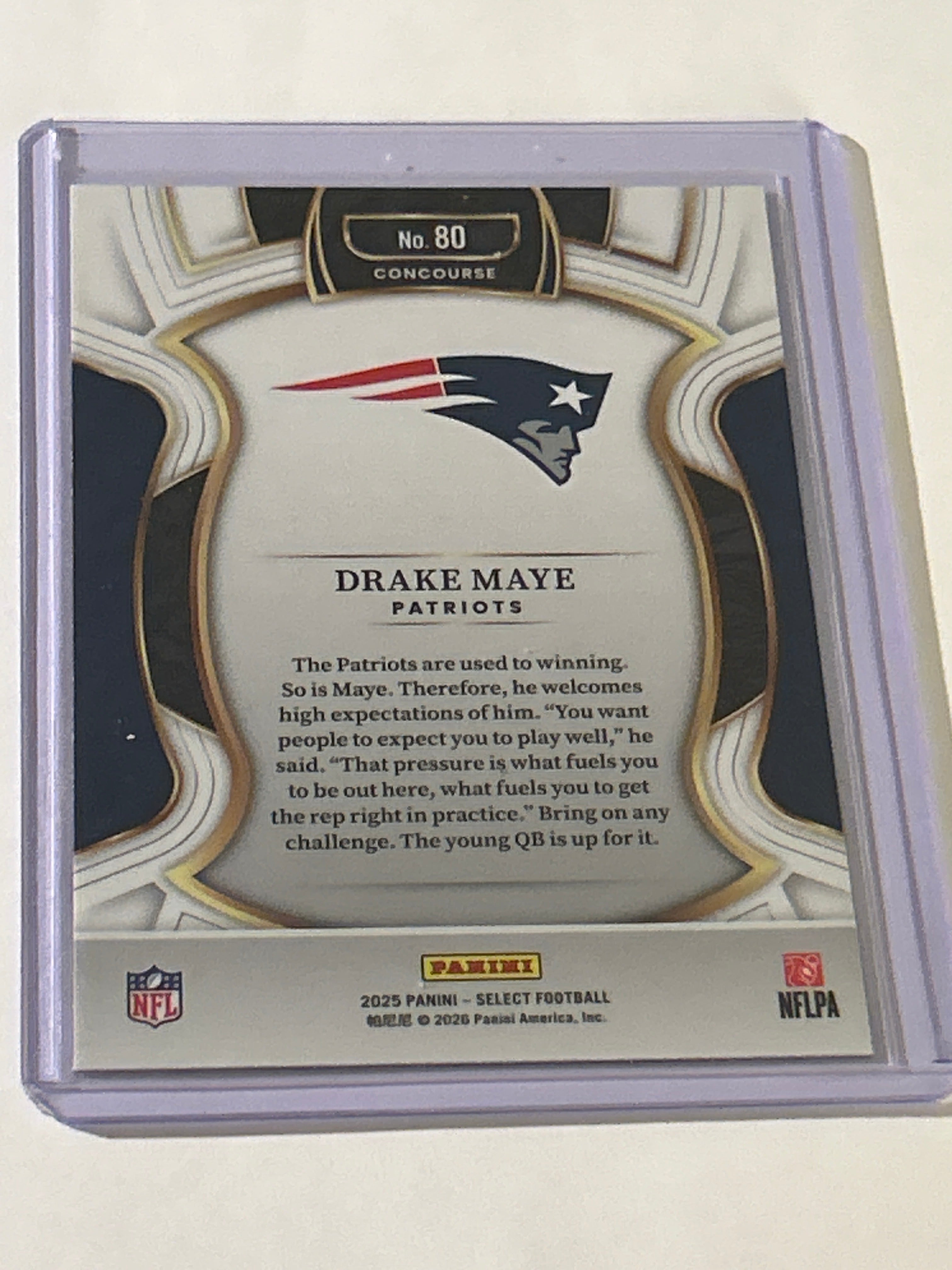 2025 Panini Select - Concourse Drake Maye #80 Black & Green Shock Prizm