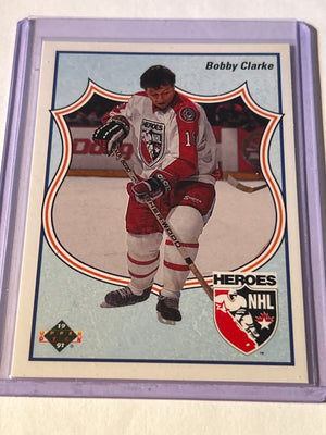 Upper Deck 1990-91 Heroes NHL Bobby Clarke #509 Philadelphia Flyers Ice Hockey