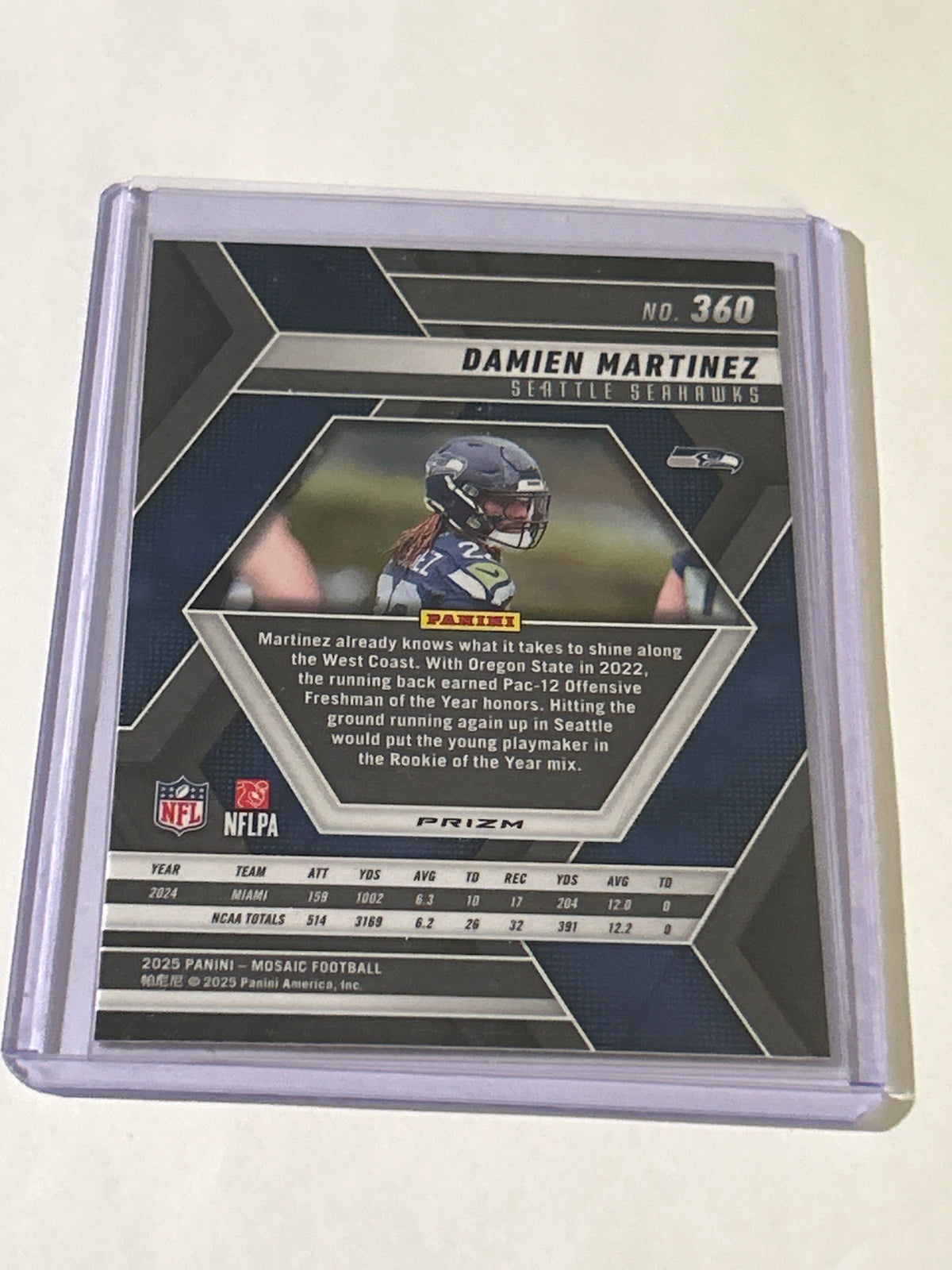 2025 Panini Mosaic - Rookies Damien Martinez #360 Camo Pink Mosaic Prizm (RC)