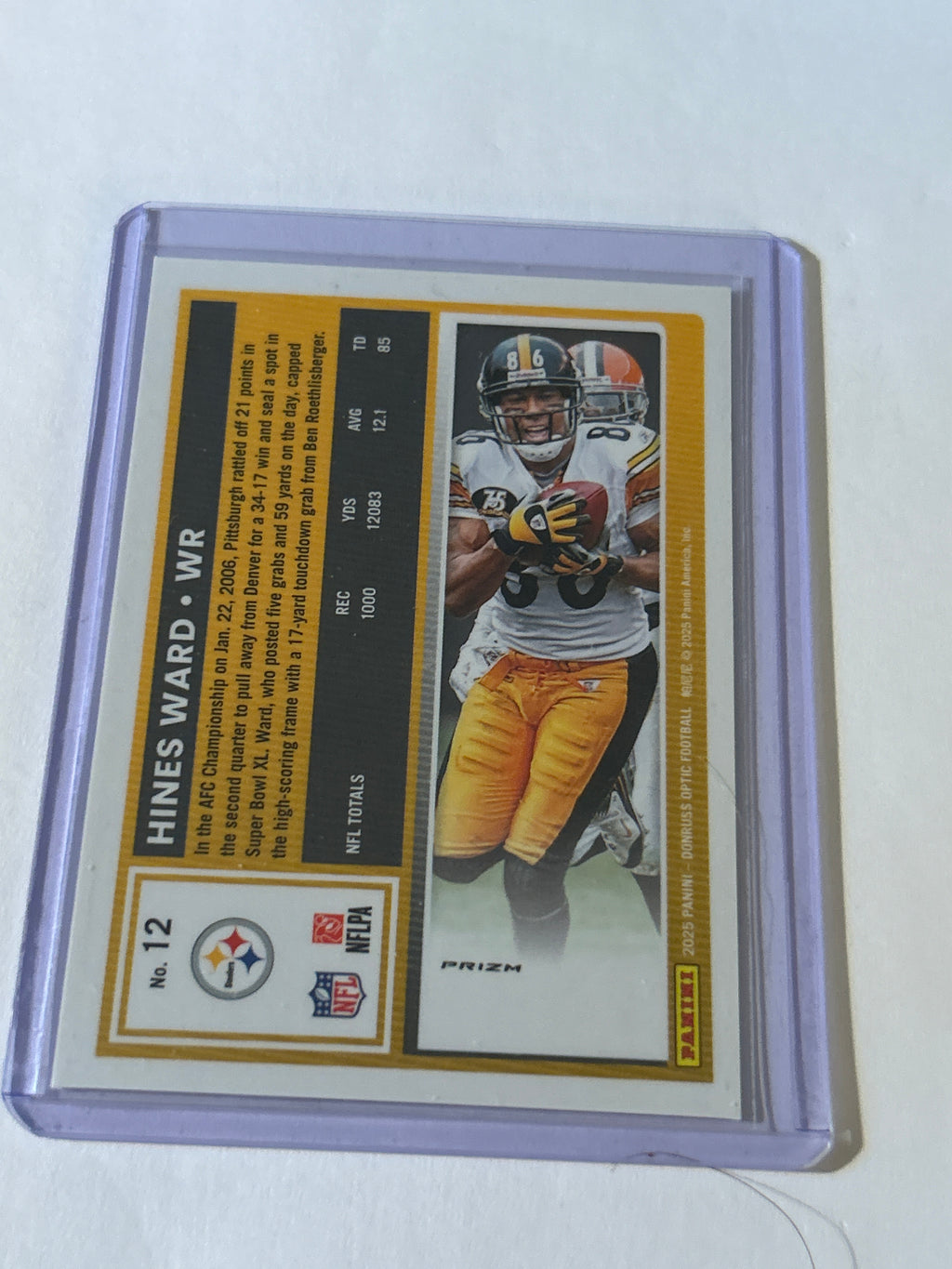 2025 Panini Donruss Optic - Hines Ward #12 Fire Prizm