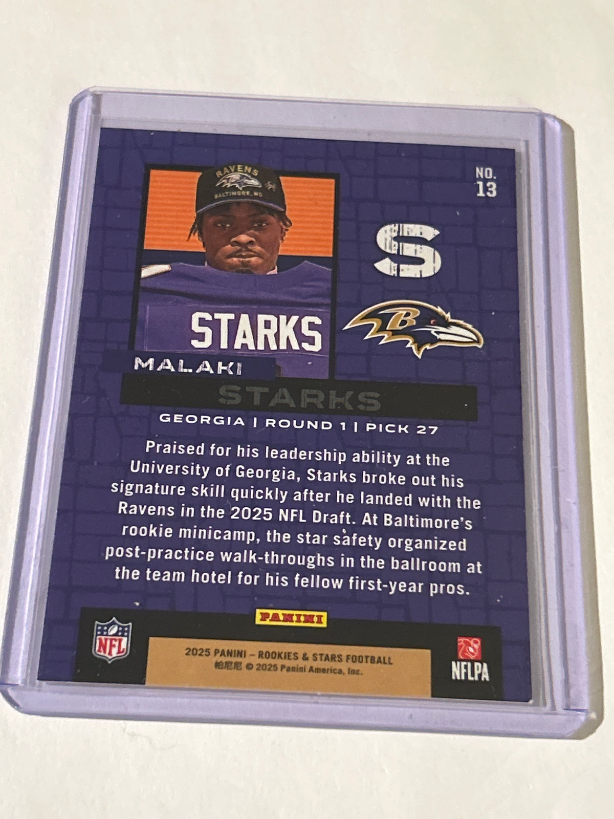 2025 Panini Rookies & Stars - Draft Class Malaki Starks #13 (RC)