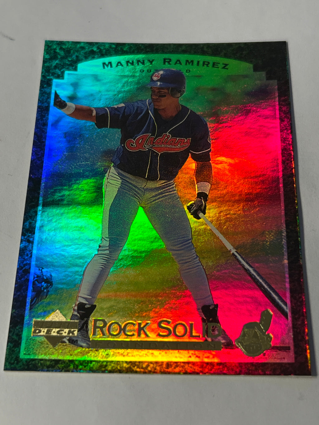 1997 Upper Deck Rock Solid Foundation Manny Ramirez #RS10 Holo Insert Indians