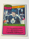 1980-81 O-Pee-Chee Toronto Maple Leafs Team Leaders Darryl Sittler HOF