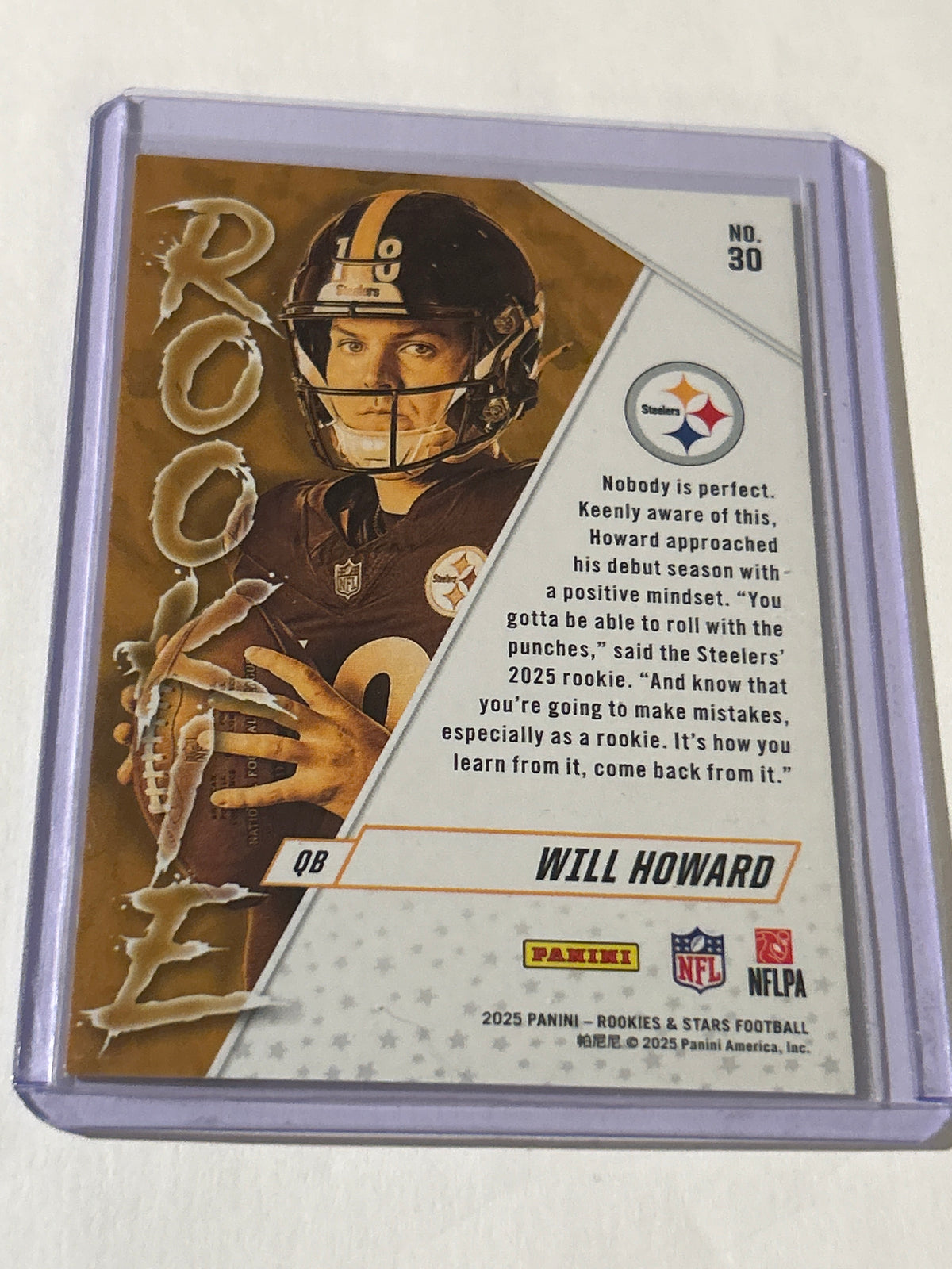 2025 Panini Rookies & Stars - Rookie Exclusive Will Howard #30 (RC)