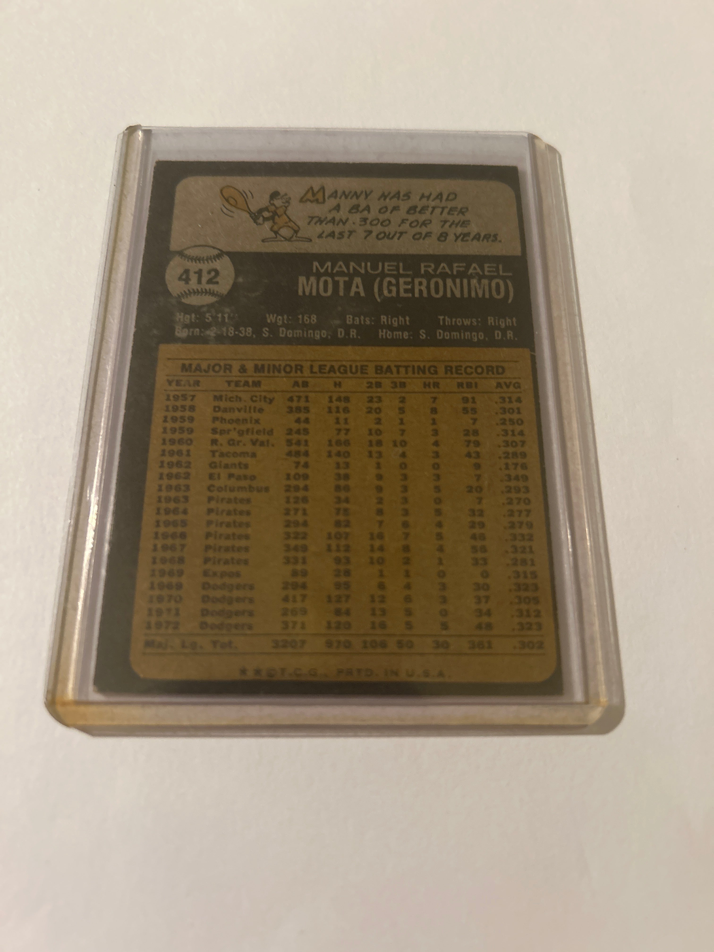 1973 Topps - Manny Mota #412