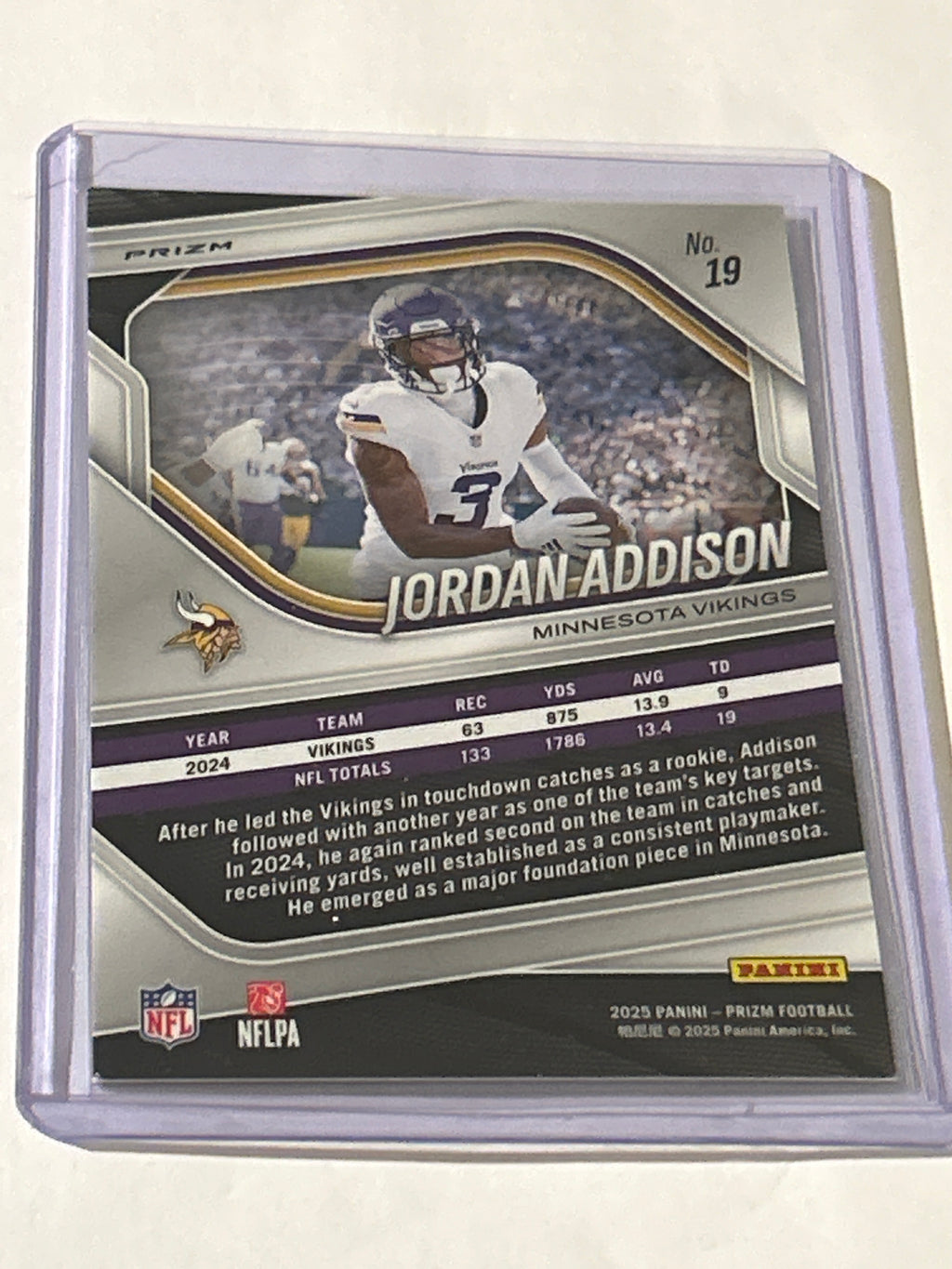 2025 Panini Prizm - Jordan Addison #19 Silver Prizm