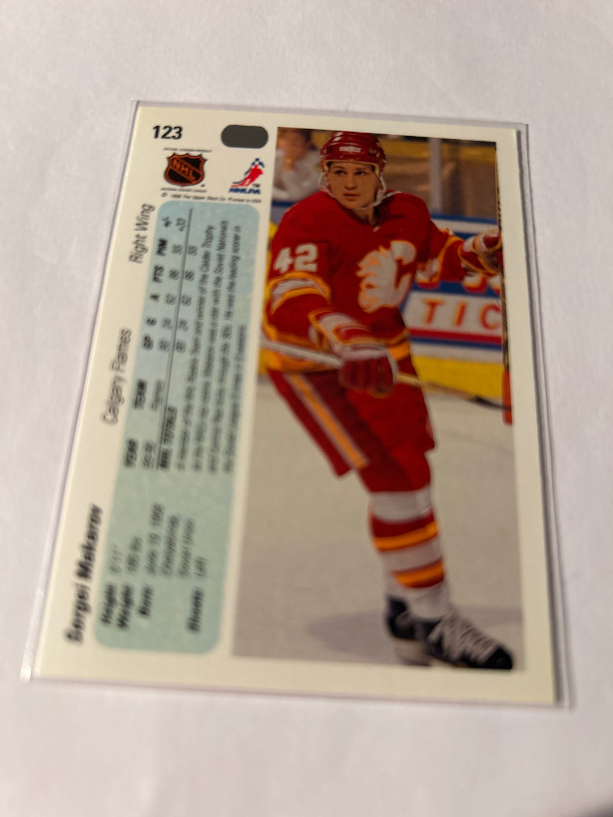 Upper Deck 1990-91 Sergei Makarov #123 Calgary Flames NHL Ice Hockey Card