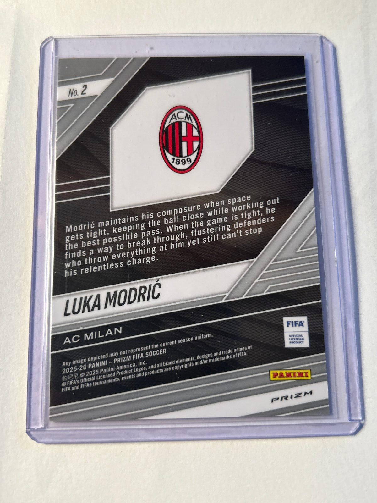 Panini Prizm FIFA Fearless Luka Modric Mosaic Prizm AC Milan Insert