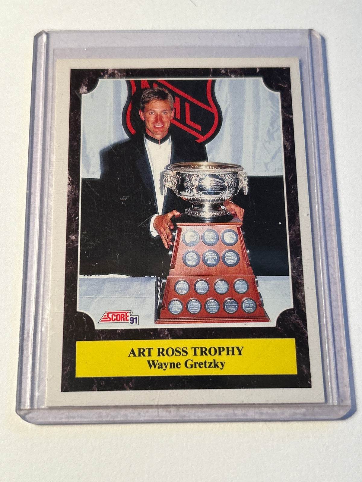 1991-92 Score Canadian Bilingual #317 Wayne Gretzky Art Ross Trophy Los Angeles Kings HOF