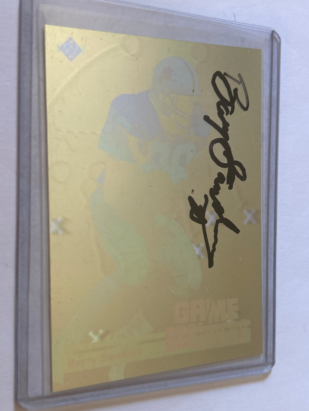 1991 Upper Deck Game Breakers Barry Sanders #GB1 Autographed (Signed After Release)