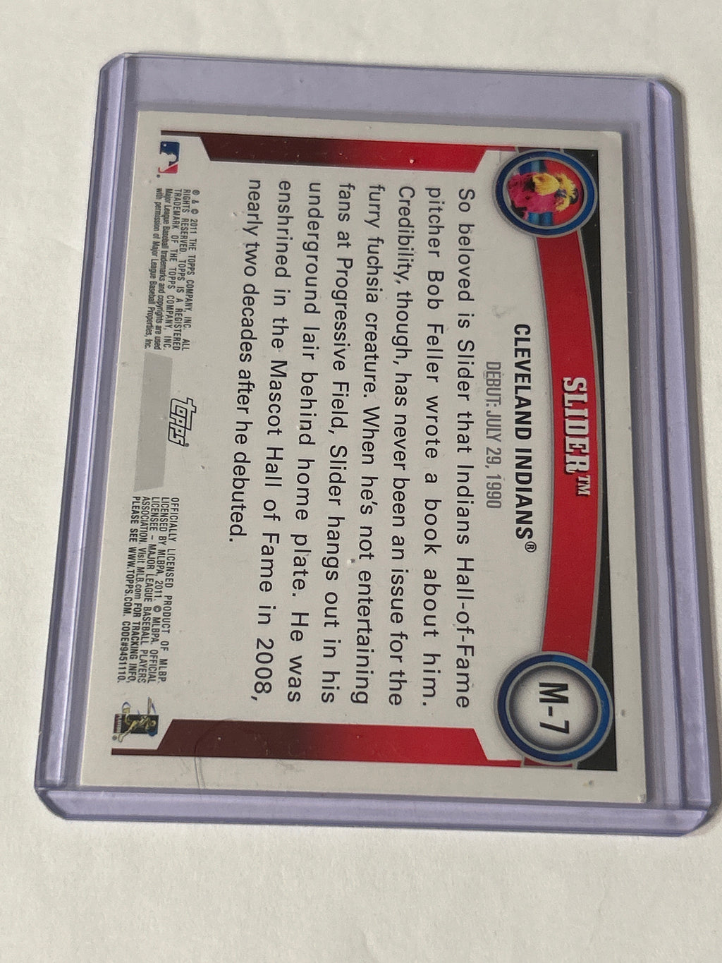 2011 Topps Opening Day- Mascots Cleveland Indians-#M7