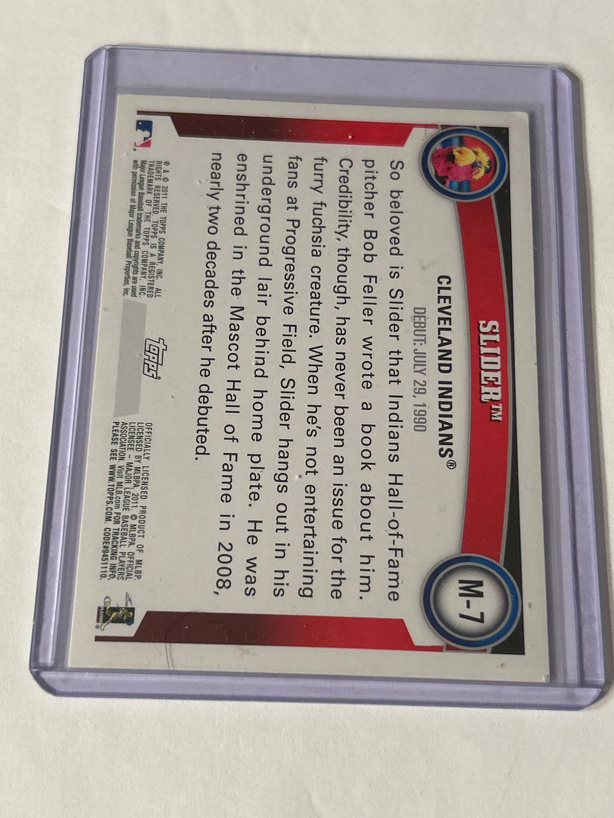 2011 Topps Opening Day- Mascots Cleveland Indians-#M7