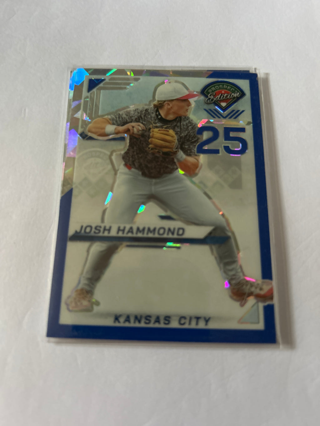 2025 Panini Prospect Edition - Josh Hammond #75 Blue Ice Prizm 199/299 (RC)