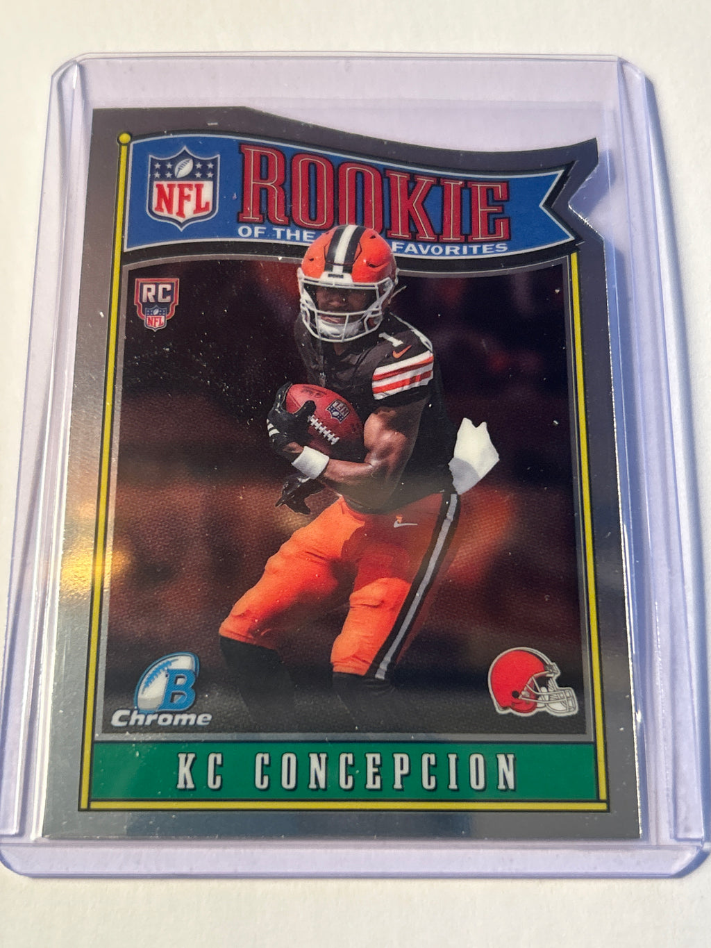 2026 Bowman Chrome KC Concepcion RC Rookie of the Year Favorites Die Cut Cleveland Browns