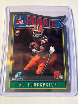 2026 Bowman Chrome KC Concepcion RC Rookie of the Year Favorites Die Cut Cleveland Browns