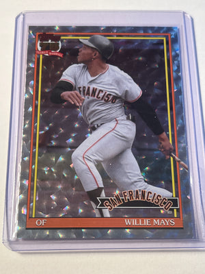 2026 Topps 1991 Topps #91B2-17 Willie Mays Silver Pack Crackle Foil San Francisco Giants HOF