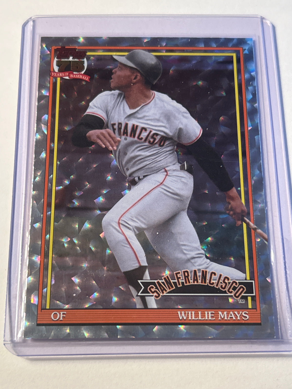 2026 Topps 1991 Topps #91B2-17 Willie Mays Silver Pack Crackle Foil San Francisco Giants HOF