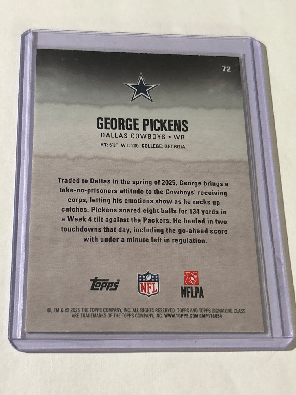 2025 Topps signature Class George Pickens  203/225