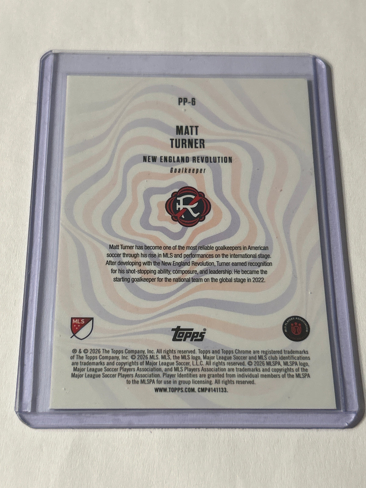 Topps Chrome MLS Matt Turner Patriotic Passion Insert New England Revolution USMNT
