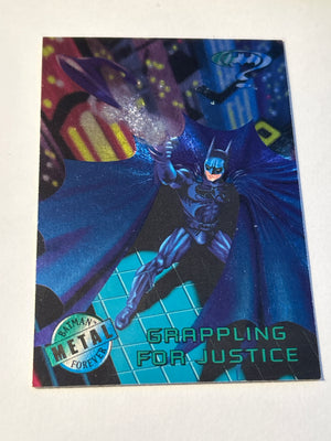 1995 Fleer Metal Batman Forever #40, Grappling for Justice