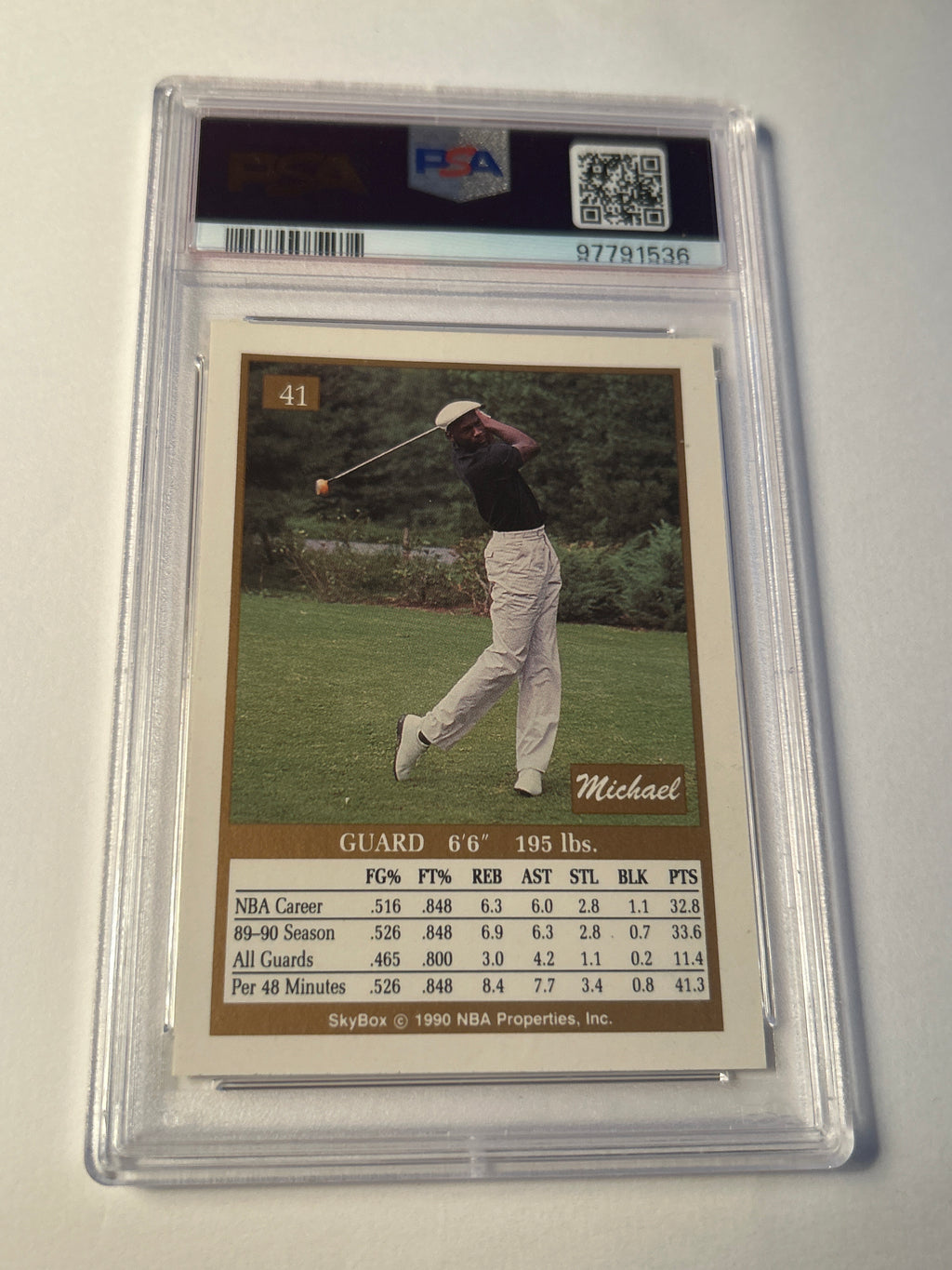 1990 Skybox #41 Michael Jordan PSA 8 NM-MT Chicago Bulls