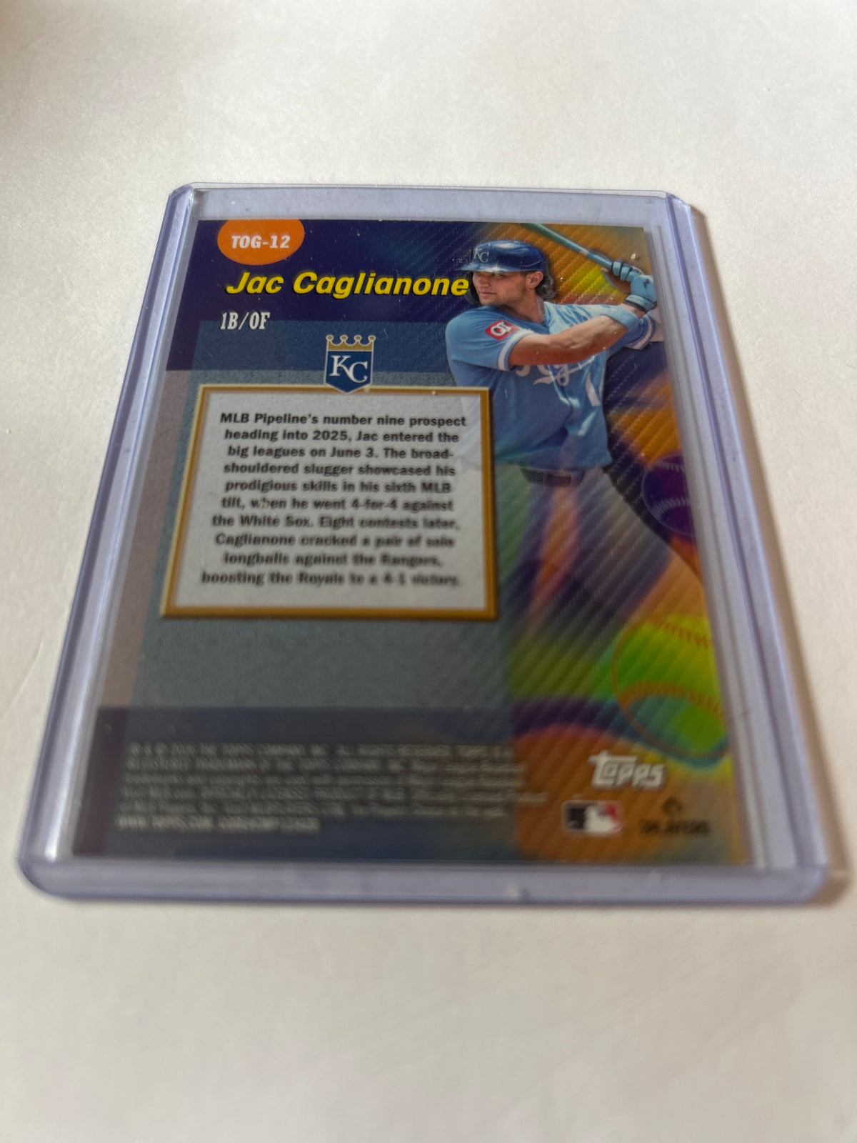 2026 Topps Series 1 - Titans of the Game Jac Caglianone #TOG-12 (RC)