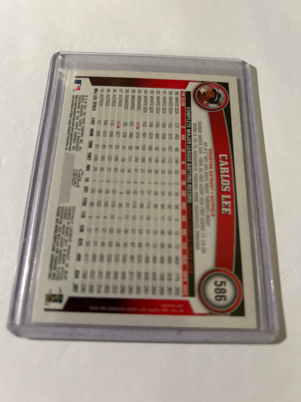 2011 Topps - Carlos Lee #586 Diamond Anniversary