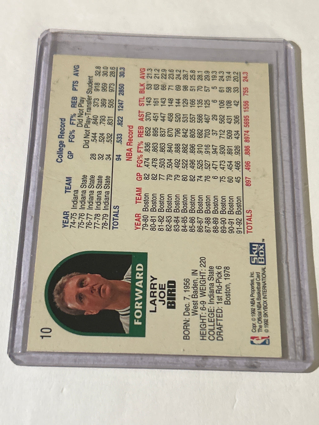 1992-93 NBA Hoops - Larry Bird #10