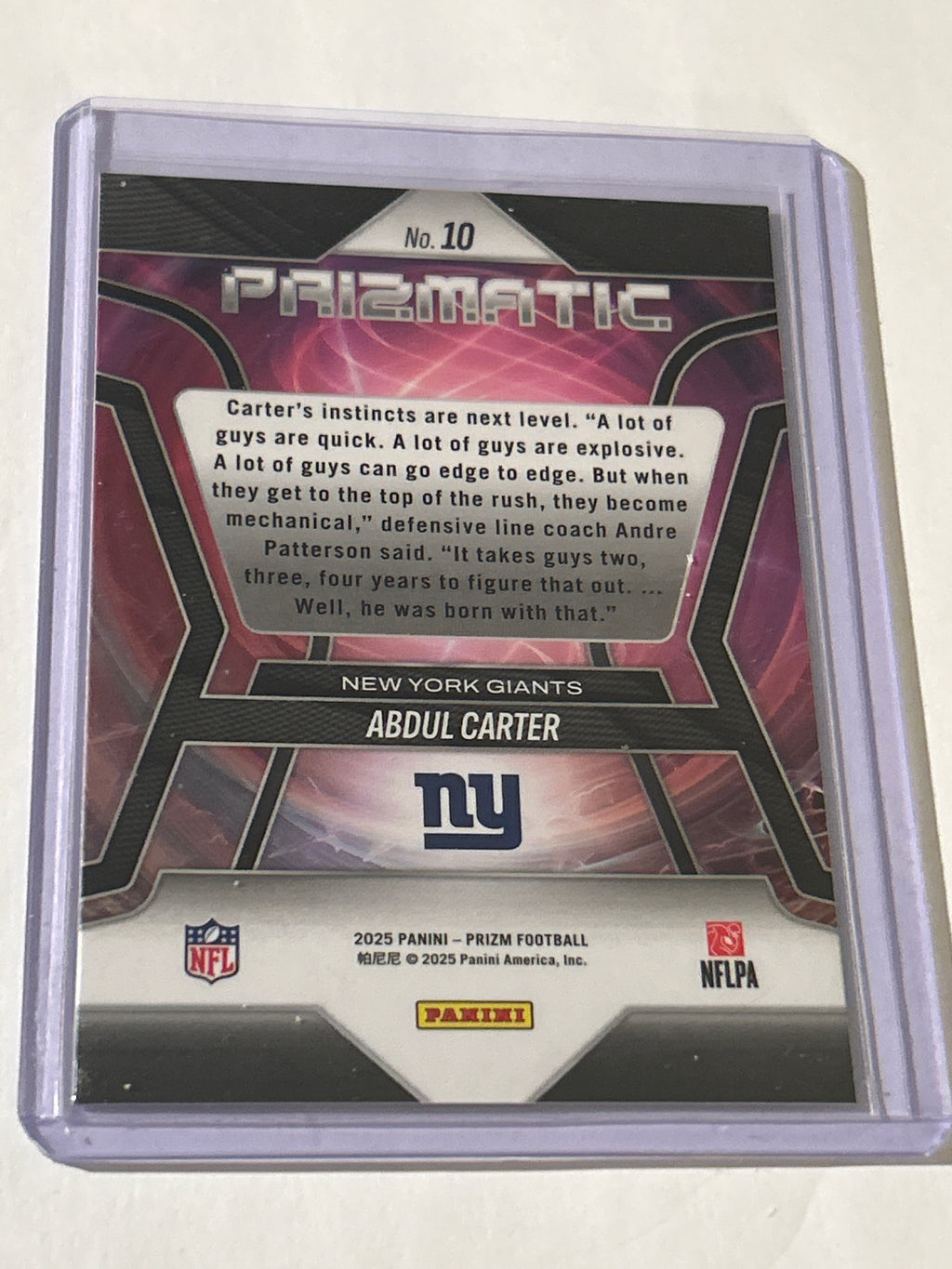 2025 Panini Prizm - Prizmatic Abdul Carter #10 (RC)