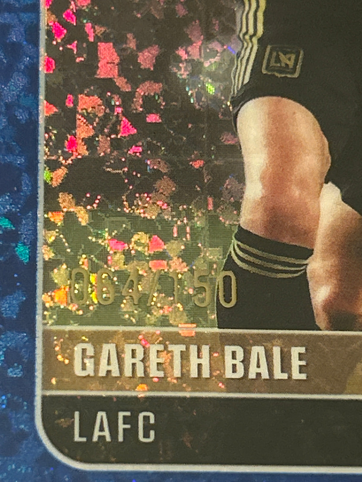 Topps Chrome MLS Gareth Bale Blue Speckle Refractor 64/150 LAFC Los Angeles FC
