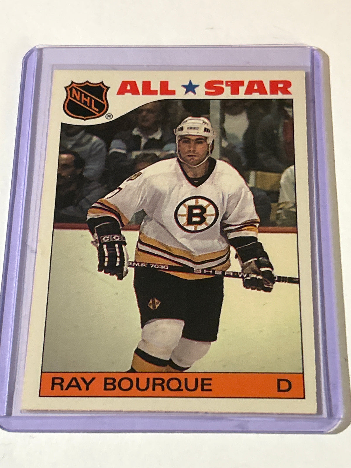 Topps 1985-86 Ray Bourque #5 Boston Bruins All Star Sticker NHL Card
