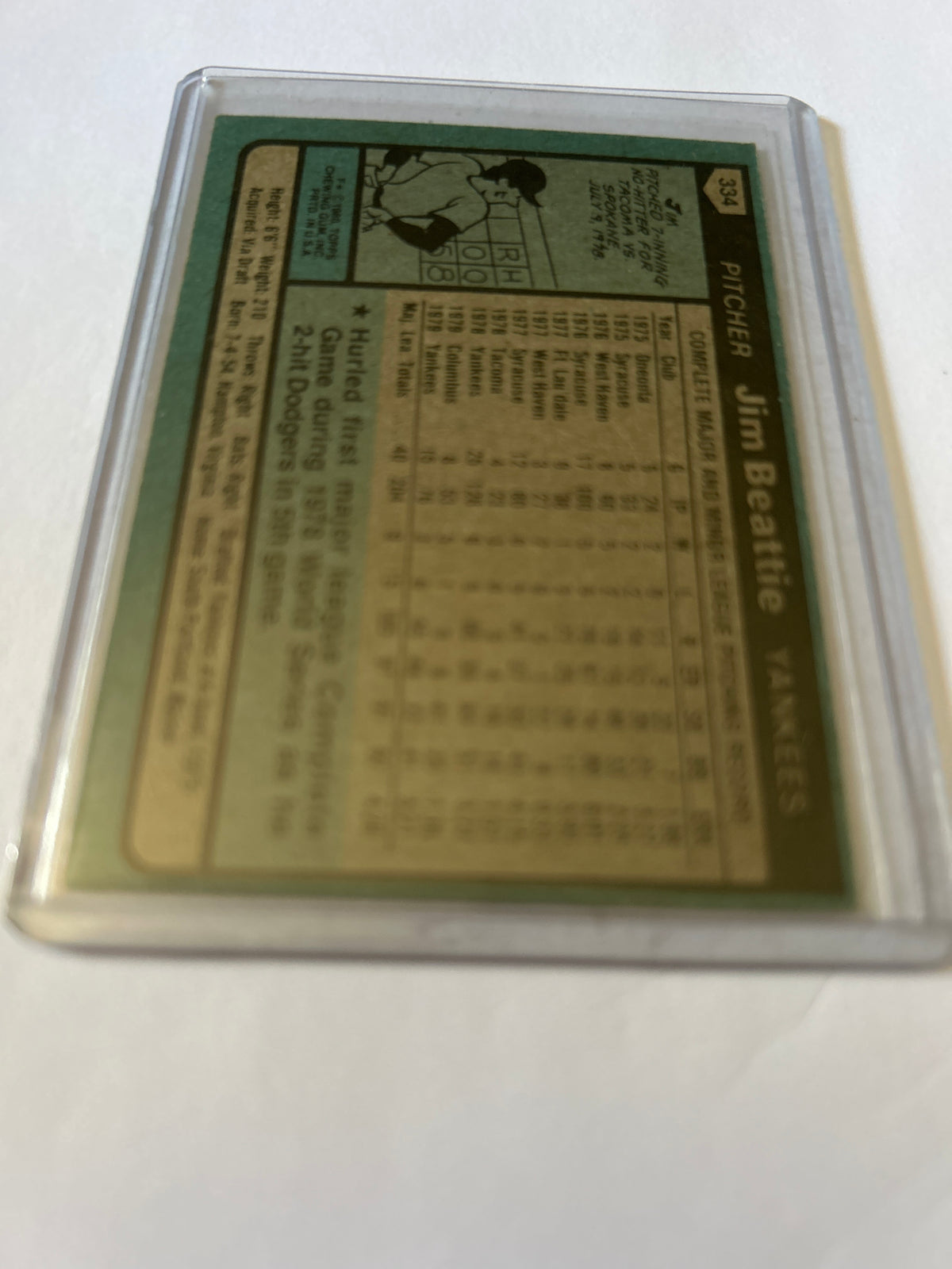 1980 Topps - Jim Beattie #334