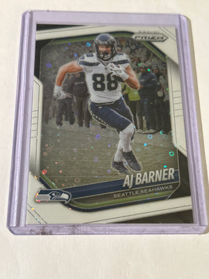 2025 Panini Prizm - AJ Barner #297 White Disco Prizm