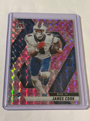 2022 Panini Mosaic - Rookies James Cook #309 Camo Pink Mosaic Prizm (RC)
