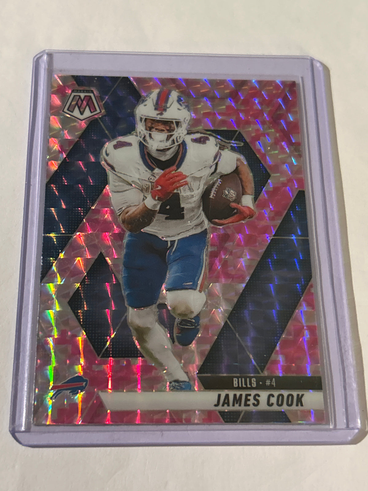 2022 Panini Mosaic - Rookies James Cook #309 Camo Pink Mosaic Prizm (RC)