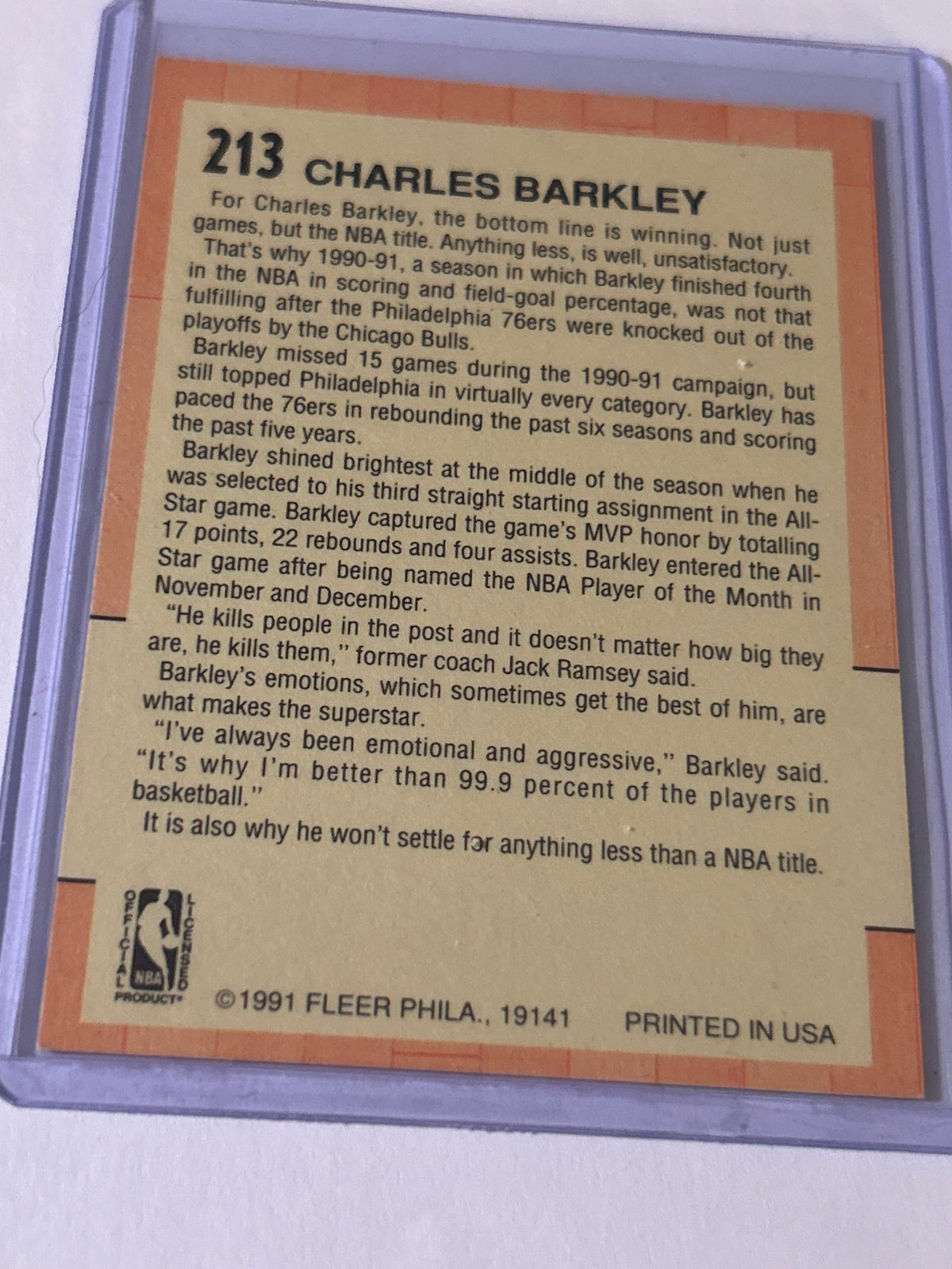 1991-92 Fleer - All-Star Team Charles Barkley #213