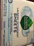 Seventh Generation Laundry Detergent Sheets – Free & Clear – 32 Sheets (64 Loads)
