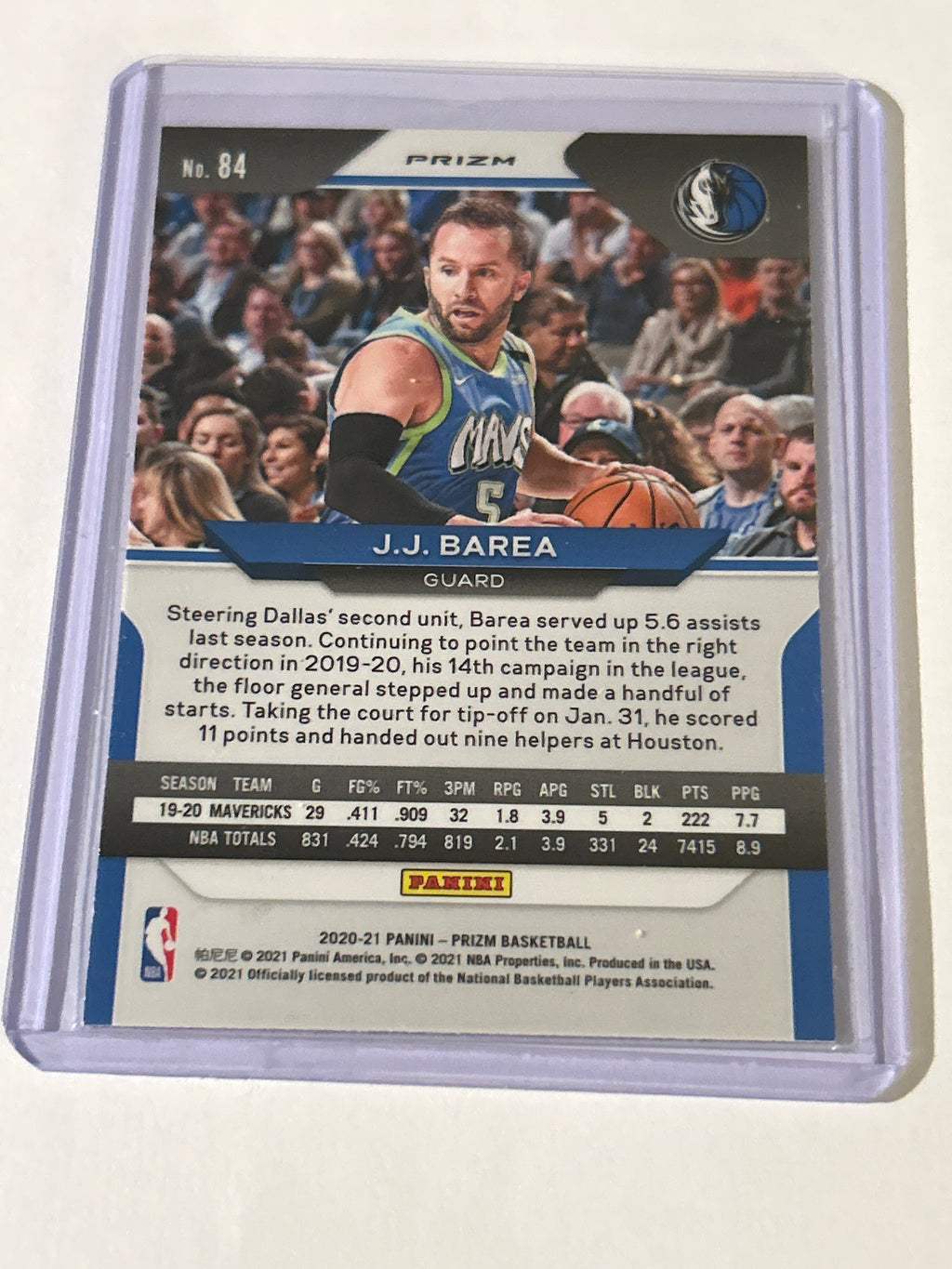 2020-21 Panini Prizm - J.J. Barea #84 Silver Prizm