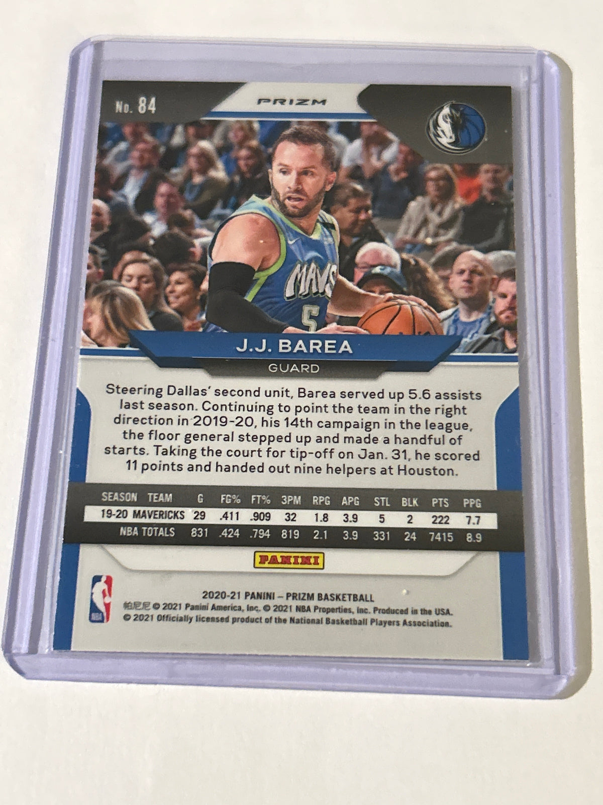 2020-21 Panini Prizm - J.J. Barea #84 Silver Prizm